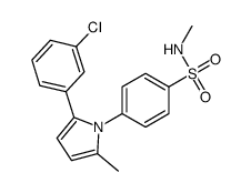 4-(2-(3-chloro-phenyl)-5-methyl-pyrrol-1-yl)-N-methyl-benzenesulfonamide结构式