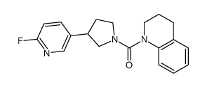 (3,4-Dihydro-2H-quinolin-1-yl)[3-(6-fluoropyridin-3-yl)pyrrolidin-1-yl]methanone结构式