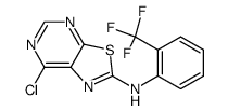 (7-Chloro-thiazolo[5,4-d]pyrimidin-2-yl)-(2-trifluoromethyl-phenyl)-amine结构式