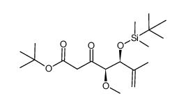 tert-butyl 5-(tert-butyldimethylsilyloxy)-4-methoxy-6-methyl-3-oxohept-6-enoate结构式