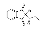2-bromo-2-propionyl-indan-1,3-dione Structure