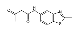 N-(2-methyl-benzothiazol-5-yl)-acetoacetamide结构式