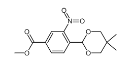 Methyl 4-(5,5-dimethyl-1,3-dioxan-2-yl)-3-nitrobenzoate结构式