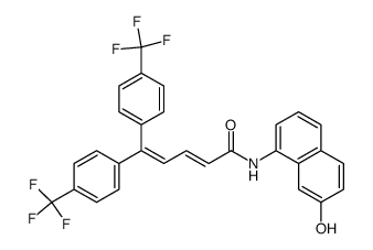 (E)-N-(7-Hydroxynaphthalen-1-yl)-5,5-bis[4-(trifluoromethyl)phenyl]-2,4-pentadienamide Structure