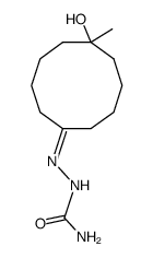 6-hydroxy-6-methyl-cyclodecanone semicarbazone Structure