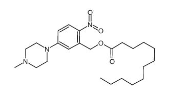5-(4-methylpiperazin-1-yl)-2-nitrobenzyl dodecanoate结构式