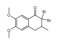 2,2-dibromo-6,7-dimethoxy-3-methyl-3,4-dihydro-2H-naphthalen-1-one结构式