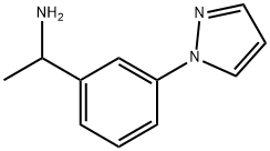 1-[3-(1H-pyrazol-1-yl)phenyl]ethan-1-amine结构式