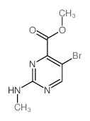 Methyl 5-bromo-2-(methylamino)pyrimidine-4-carboxylate结构式
