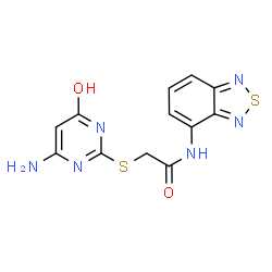 2-[(4-amino-6-hydroxy-2-pyrimidinyl)thio]-N-(2,1,3-benzothiadiazol-4-yl)acetamide picture