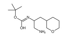 tert-butyl N-[1-amino-3-(oxan-3-yl)propan-2-yl]carbamate Structure
