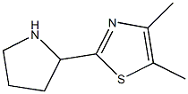 4,5-dimethyl-2-(pyrrolidin-2-yl)thiazole Structure
