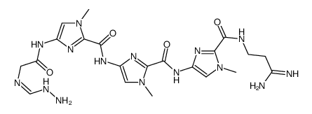 N-[2-[[2-[(3-amino-3-iminopropyl)carbamoyl]-1-methylimidazol-4-yl]carbamoyl]-1-methylimidazol-4-yl]-4-[[2-(hydrazinylmethylideneamino)acetyl]amino]-1-methylimidazole-2-carboxamide Structure