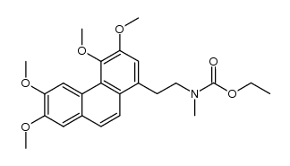 1-[2-[N-methyl-N-(ethoxycarbonyl)amino]ethyl]-3,4,6,7-tetramethoxyphenanthrene结构式