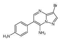 6-(4-Aminophenyl)-3-bromopyrazolo[1,5-a]pyrimidin-7-amine Structure