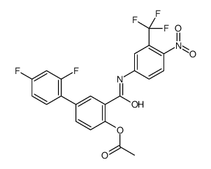 [4-(2,4-difluorophenyl)-2-[[4-nitro-3-(trifluoromethyl)phenyl]carbamoyl]phenyl] acetate Structure