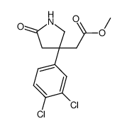 methyl 2-(3-(3,4-dichlorophenyl)-5-oxopyrrolidin-3-yl)acetate结构式