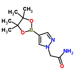 4-(4,4,5,5-TETRAMETHYL-1,3,2-DIOXABOROLAN-2-YL)-1H-PYRAZOLE-1-ACETAMIDE Structure