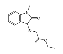 1-methyl-3-ethylacetylsulfanyl-1,3-dihydroindol-2-one Structure