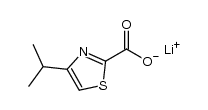 4-(1-methylethyl)-1,3-thiazole-2-carboxylate, lithium salt结构式