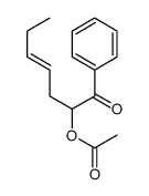 (1-oxo-1-phenylhept-4-en-2-yl) acetate Structure