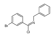 N-benzyl-3-bromobenzenecarboximidoyl chloride Structure