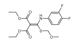 diethyl[[(3,4-difluorophenyl)amino][(methoxymethyl)-thio]methylene]malonate结构式