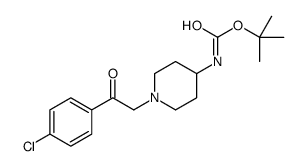 N-[1-[2-(4-氯苯基)-2-氧代乙基]-4-哌啶基]氨基甲酸叔丁酯结构式