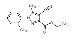Ethyl5-amino-4-cyano-1-o-tolylpyrazole-3-carboxylate Structure