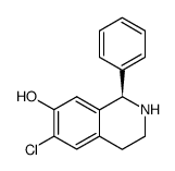 (R)-(+)-6-chloro-7-hydroxy-1-phenyl-1,2,3,4-tetrahydroisoquinoline结构式