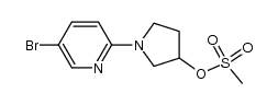 1-(5-bromo-2-pyridinyl)-3-pyrrolidinyl methanesulfonate结构式