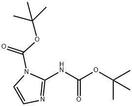 tert-Butyl 2-((tert-butoxycarbonyl)amino)-1H-imidazole-1-carboxylate structure