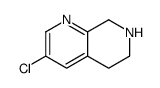 3-chloro-5,6,7,8-tetrahydro-1,7-naphthyridine结构式