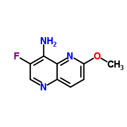 3-Fluoro-6-methoxy-1,5-naphthyridin-4-amine结构式