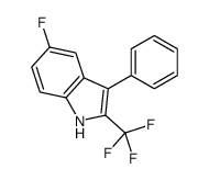 5-fluoro-3-phenyl-2-(trifluoromethyl)-1H-indole结构式