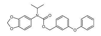 (3-phenoxyphenyl)methyl N-(1,3-benzodioxol-5-yl)-N-propan-2-ylcarbamate Structure