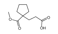 3-(1-methoxycarbonylcyclopentyl)propanoic acid Structure
