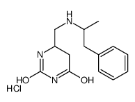 6-[(1-phenylpropan-2-ylamino)methyl]-1,3-diazinane-2,4-dione,hydrochloride Structure