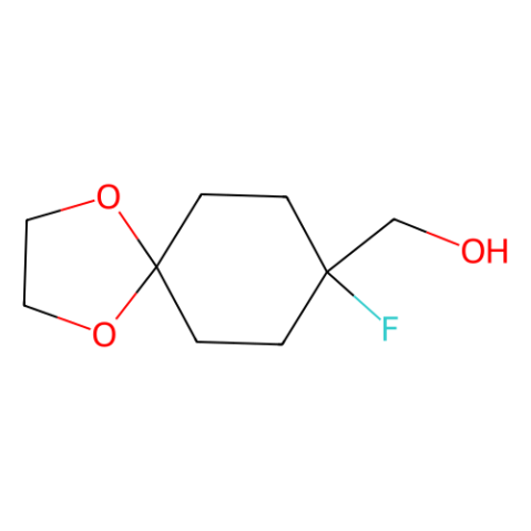 (8-fluoro-1,4-dioxaspiro[4.5]decan-8-yl)methanol结构式