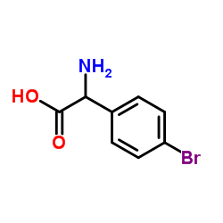 (R)-2-氨基-2-(4-溴苯基)乙酸结构式