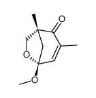 5-methoxy-1,3-dimethyl-6-oxabicyclo(3.2.1)oct-3-en-2-one Structure