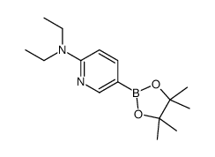 N,N-diethyl-5-(4,4,5,5-tetramethyl-1,3,2-dioxaborolan-2-yl)pyridin-2-amine structure