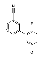 5-(5-chloro-2-fluorophenyl)pyridine-3-carbonitrile结构式