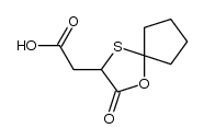 2-oxo-1-oxa-4-thiaspiro [4.4] nonan-3-ylacetic acid Structure