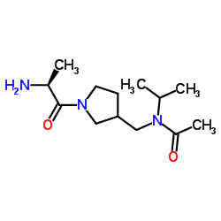 N-{[1-(L-Alanyl)-3-pyrrolidinyl]methyl}-N-isopropylacetamide结构式