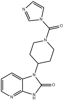1-(1-(1H-咪唑酸乙酯-1-羰基)吡啶-4-YL)-1H-咪唑[4,5-B]吡啶-2(3H)-酮图片