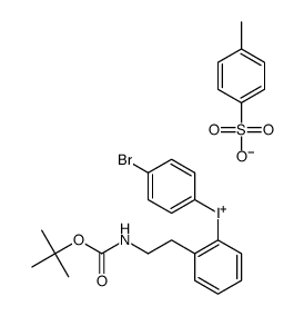 (2-(2-(t-butoxycarbonylamino)ethyl)phenyl)(4-bromophenyl)iodonium p-toluenesulfonate结构式