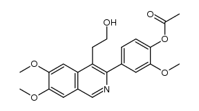 3-(4-acetoxy-3-methoxyphenyl)-6,7-dimethoxy-4-(2-hydroxyethyl)isoquinoline结构式