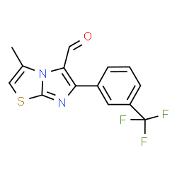 3-METHYL-6-[3-(TRIFLUOROMETHYL)PHENYL]IMIDAZO[2,1-B]THIAZOLE-5-CARBOXALDEHYDE结构式