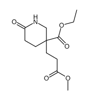 ethyl 3-(3-methoxy-3-oxopropyl)-6-oxopiperidine-3-carboxylate结构式
